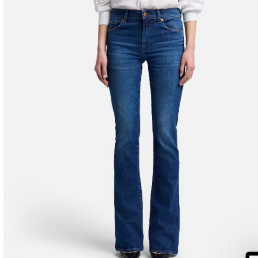 New 7 For All Mankind Women's High-Waist Slim Kick Jeans, SIHIGHLINE, 26